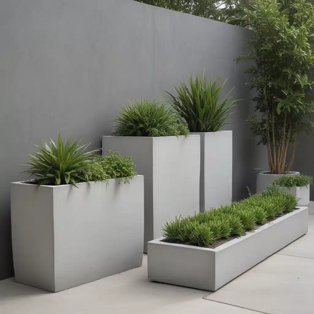 Contemporary Concrete Planters For Your Patio