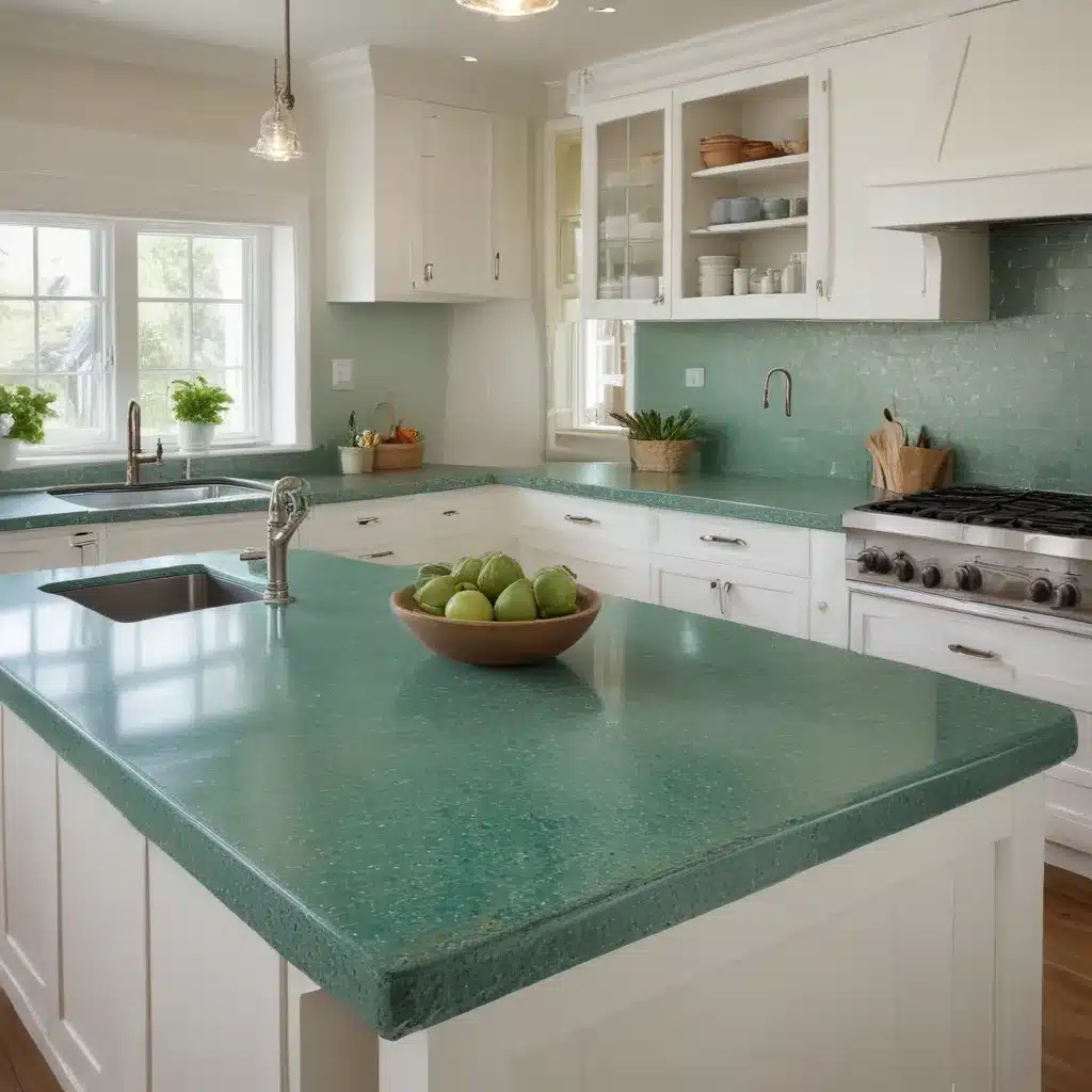 Creating a Green Kitchen with Recycled Glass Countertops Creating a Green Kitchen with Recycled Glass Countertops