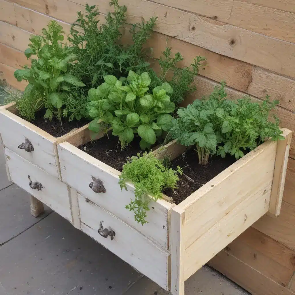 Dresser Drawer Herb Garden