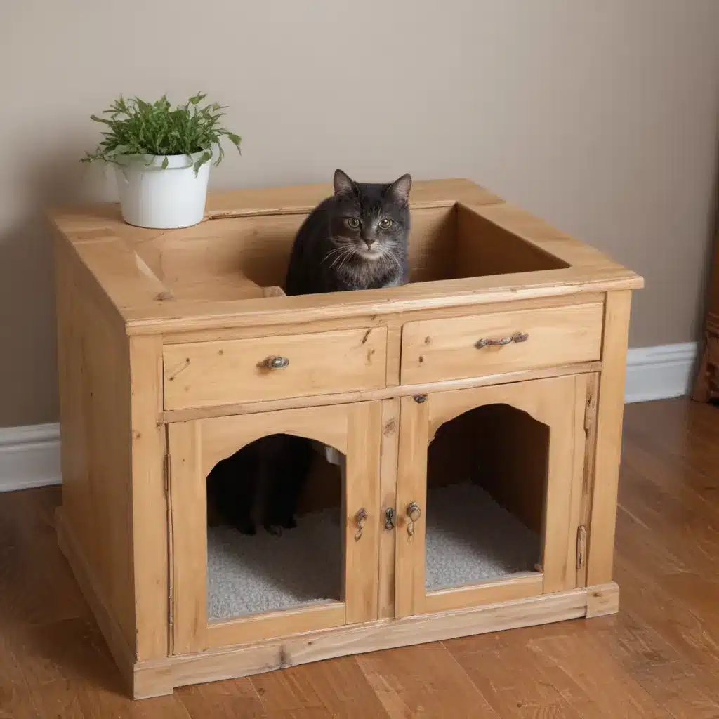 Hide Litter Boxes In Repurposed Furniture Hide Litter Boxes In Repurposed Furniture