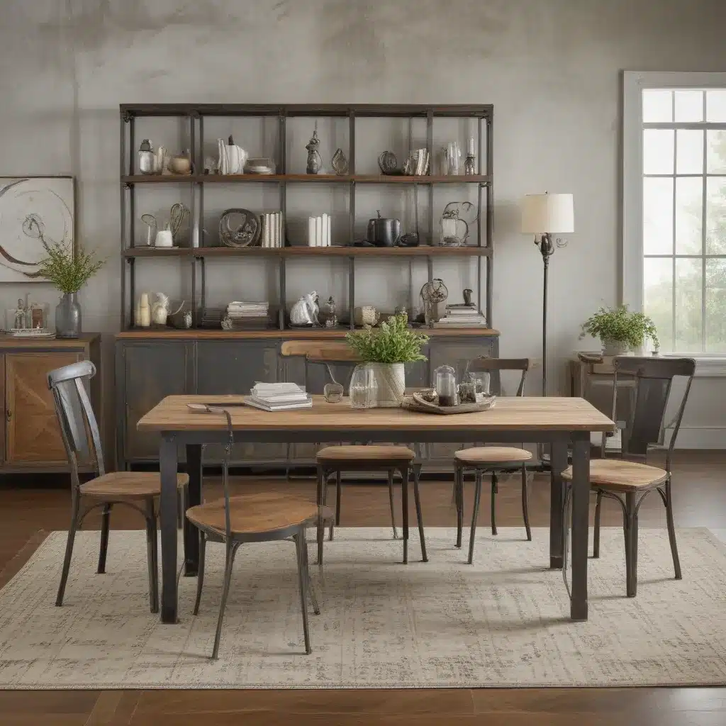Infuse Vintage Charm With Distressed Metal And Wood Furnishings