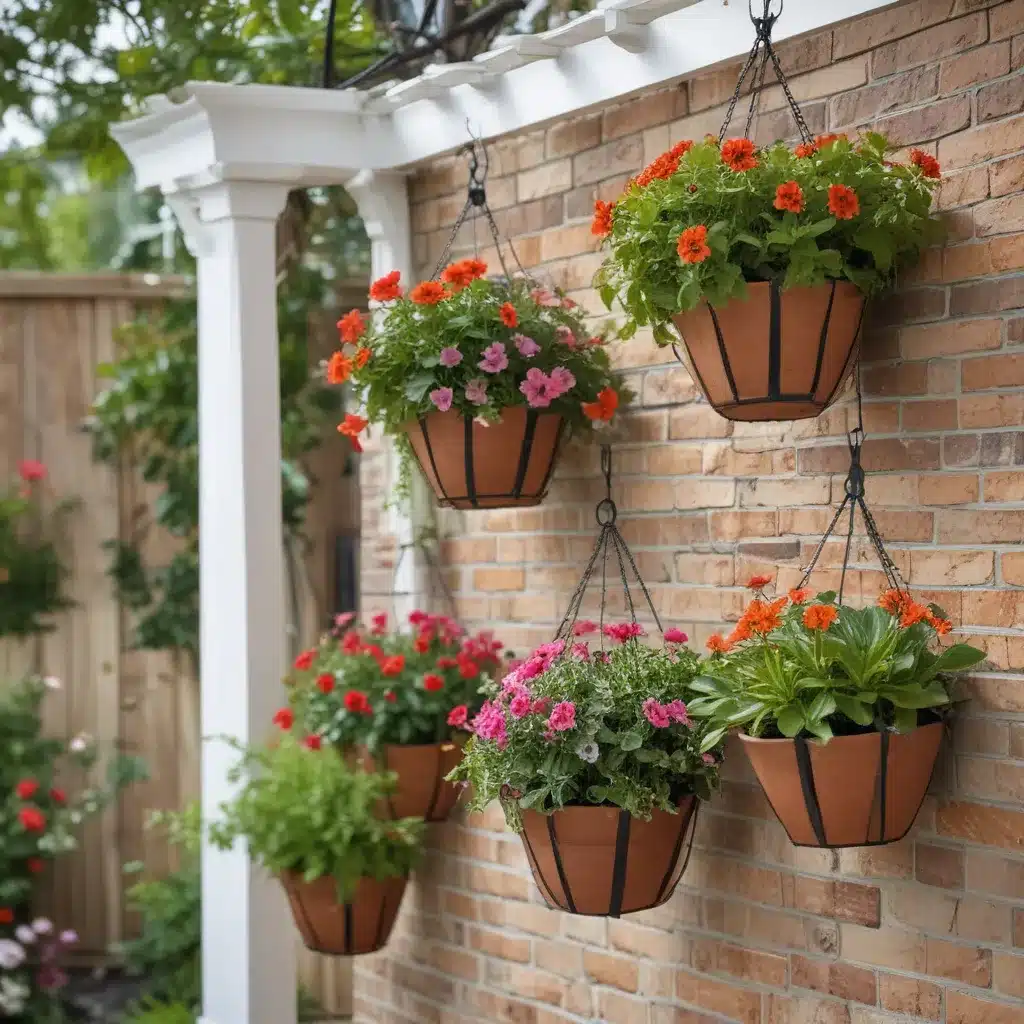 Maximize Vertical Space By Hanging Baskets And Planters