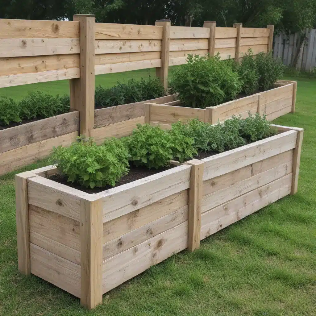 Natural Wood Planter Boxes From Old Fencing