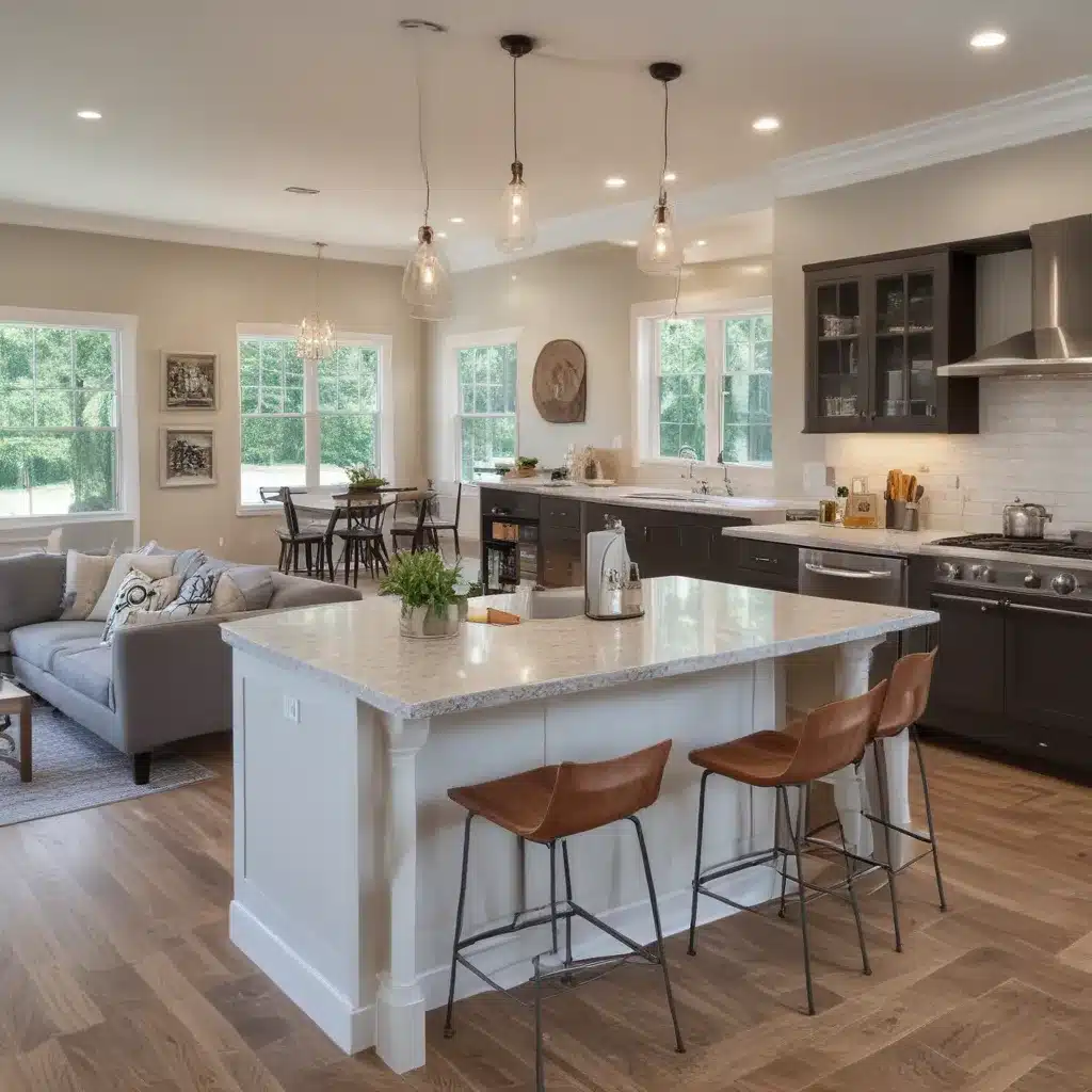 Open Concept Kitchen and Living Spaces