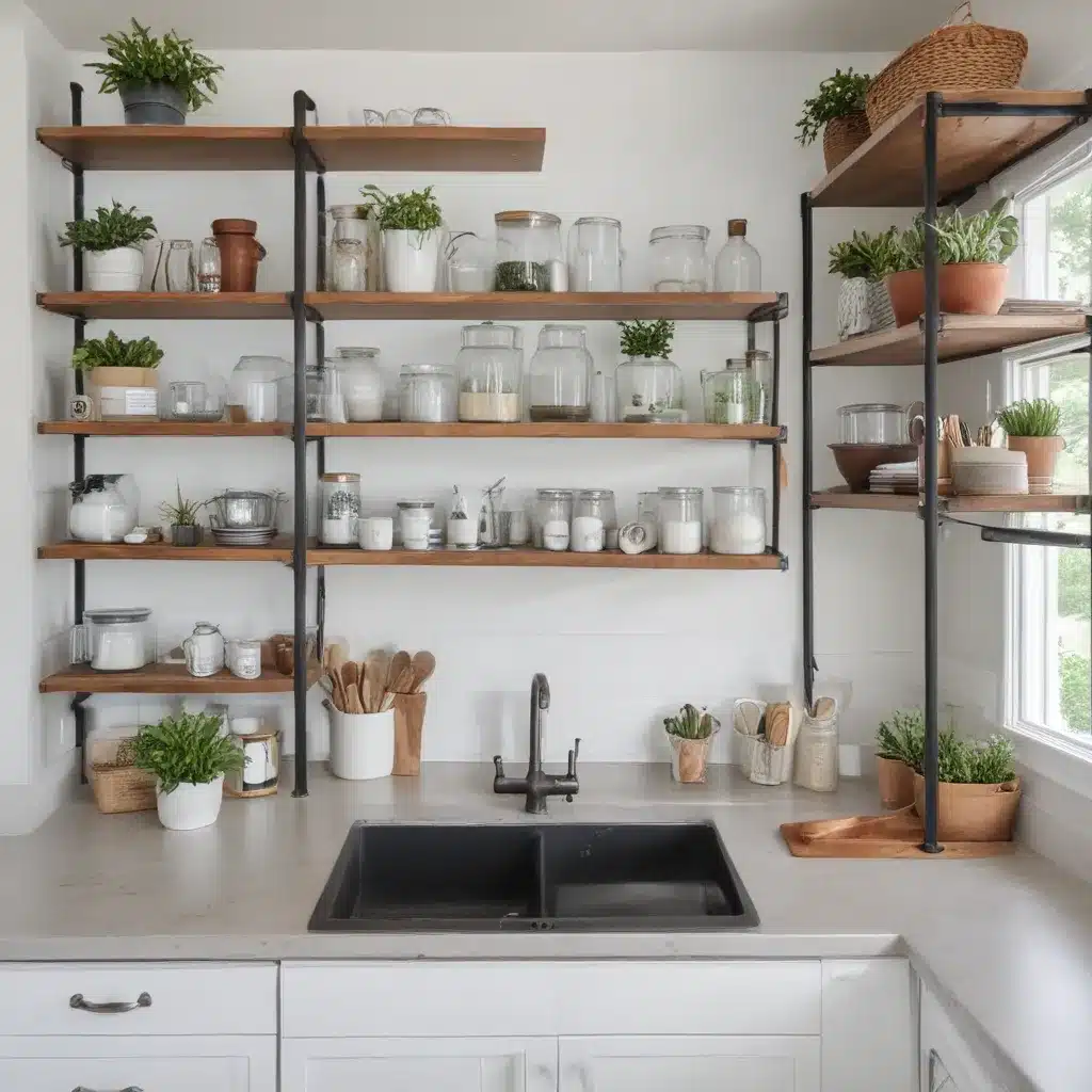 Open Shelving Creates an Airy Feel