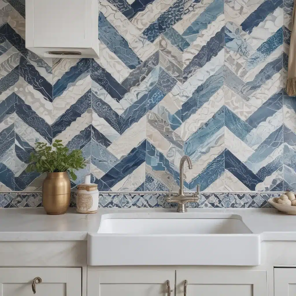 Patterned Tile Backsplashes: Moroccan Fish-Scale and Chevron Effects