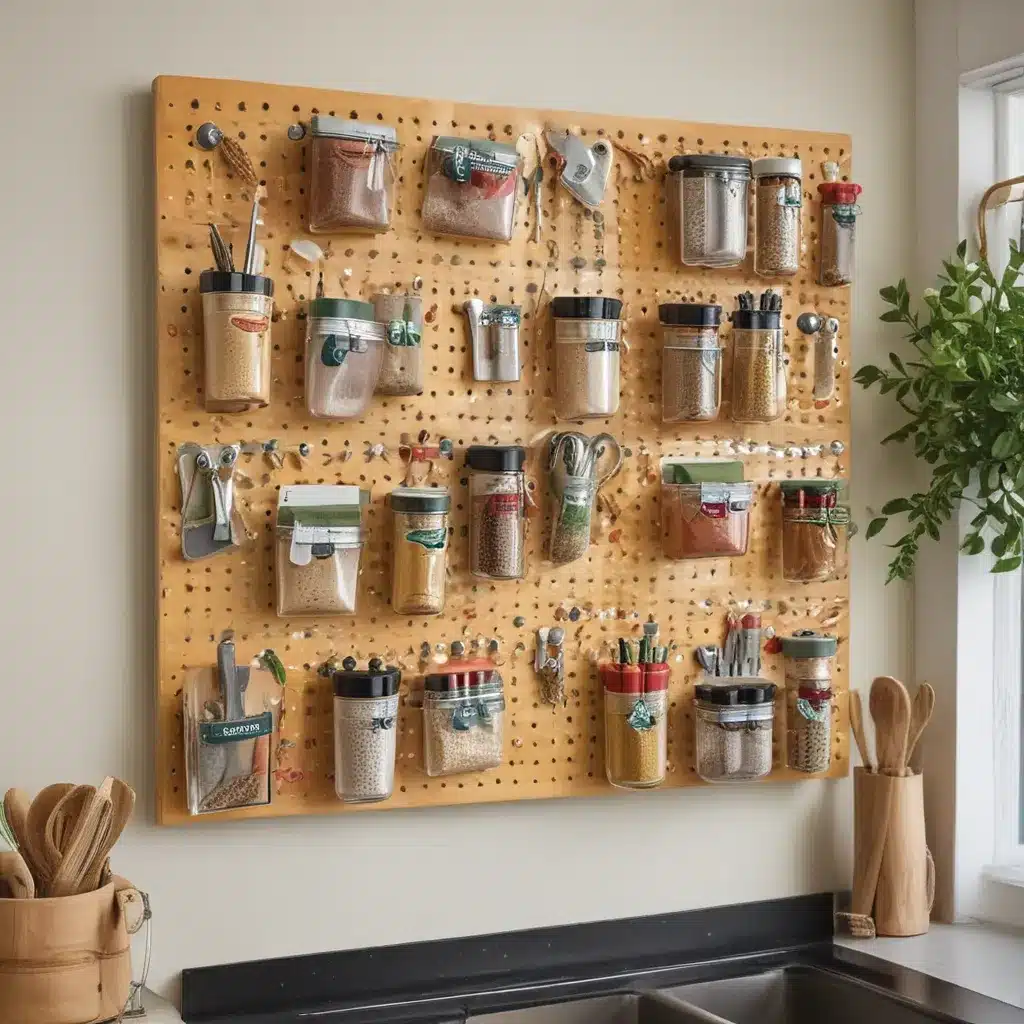 Pegboard Storage: Open Display for Quick-Grab Items Like Spices