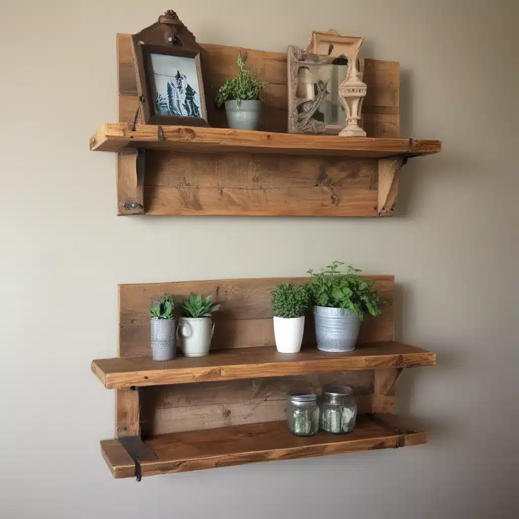 Rustic Wood Shelves From Reclaimed Barn Boards