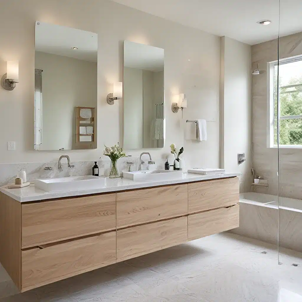 Floating Vanities: Achieving a Light, Airy Spa Bathroom Look