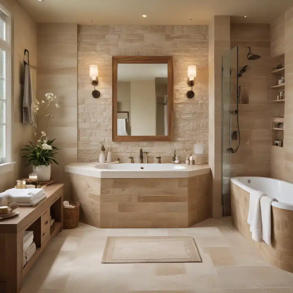 Luxurious Layering: Textures and Tones for a Spa-Inspired Bathroom