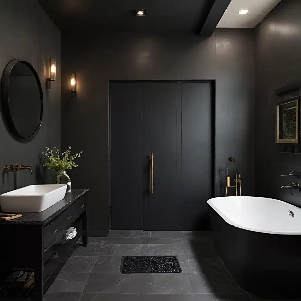 Moody Magnificence: Embracing Dark Hues in Spa-Inspired Bathroom Design