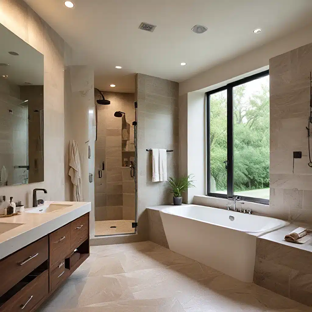 Seamless Spa-Like Bathroom Transitions: Blending Indoors and Out