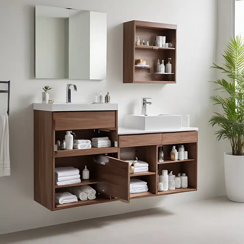 Streamlined Serenity: Modular Bathroom Storage Systems