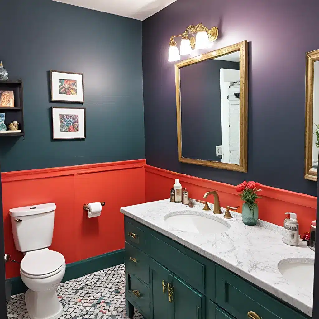 Unexpected Pops of Color for a Bold Bathroom Makeover