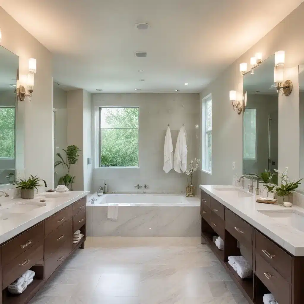 Ethereal Elegance: Spa-Inspired Bathroom Design with Floating Vanities