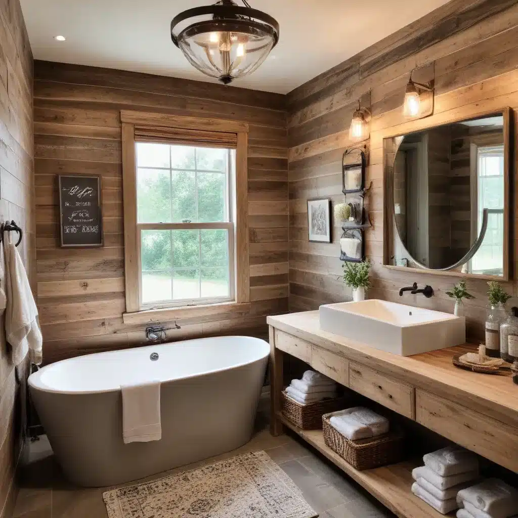 Farmhouse Flair Meets Modern Spa: Blending Rustic and Refined Bathroom Styles
