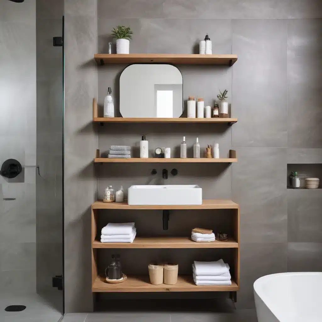 Harmonious Haven: Integrated Shelving for a Cohesive Bathroom Aesthetic