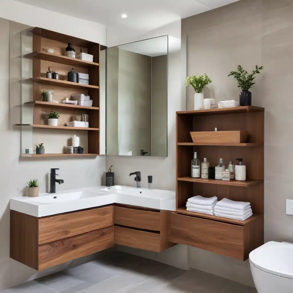 Harmonious Hideaways: Integrated Shelving for a Cohesive, Clutter-Free Bathroom