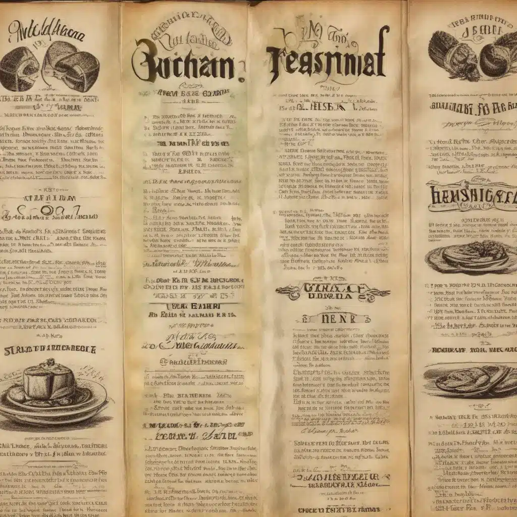 Historical menu collection – Culinary Time Capsules from the Past