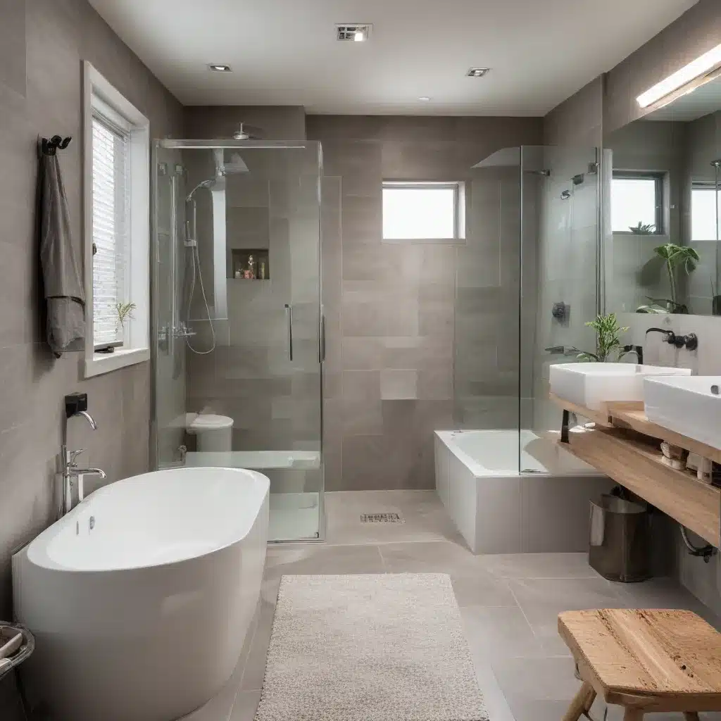 Maximize Function in an Oddly-Shaped Bathroom Layout Maximize Function in an Oddly-Shaped Bathroom Layout