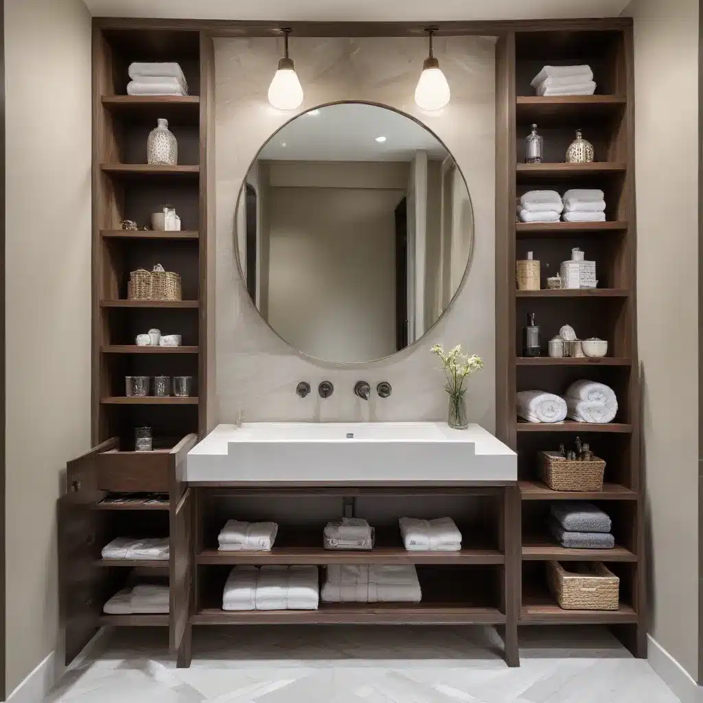 Organized Elegance: Bespoke Cabinetry and Shelving for Bathroom Bliss