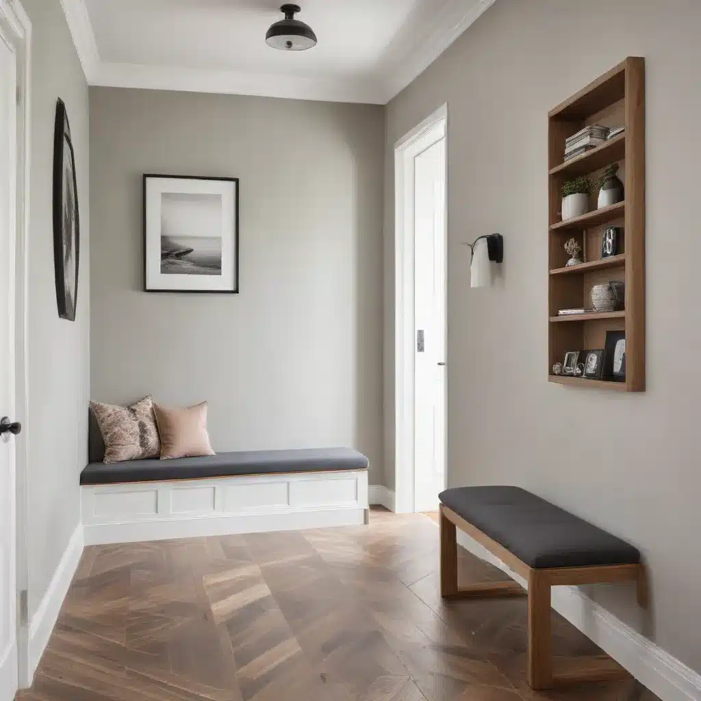 Refresh Your Hallway With A Stylish Built-In Seating And Display Solution