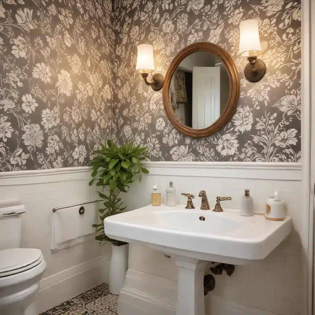 Rejuvenating Bathrooms with Vintage-Inspired Wallpaper Accents