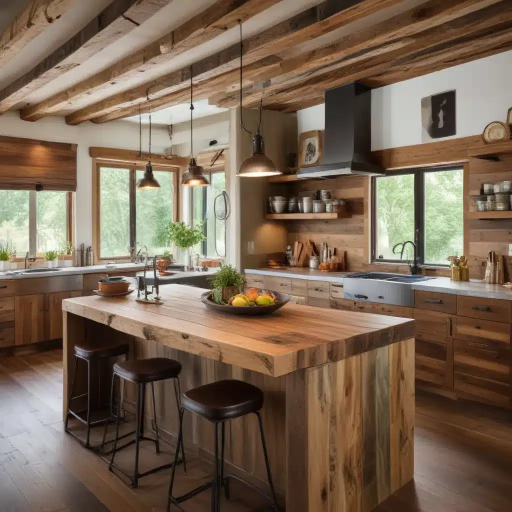 Rustic Charm in Modern Kitchens: Reclaimed Wood Accents