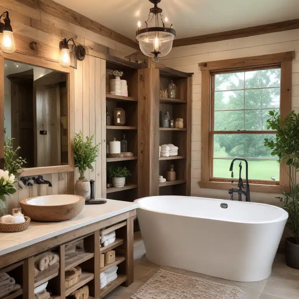 Rustic Respite: Spa-Inspired Bathroom Designs with Cozy Farmhouse Charm