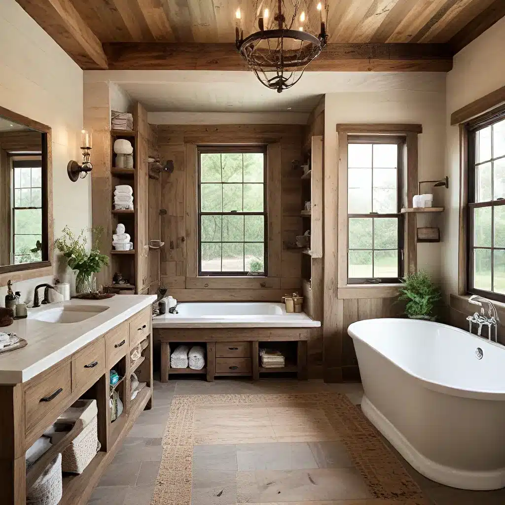 Rustic Respite: Spa-Inspired Bathroom Designs with Farmhouse Charm