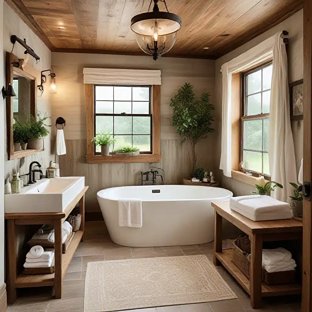 Rustic Retreat: Spa-Inspired Bathroom Designs with Cozy Farmhouse Charm