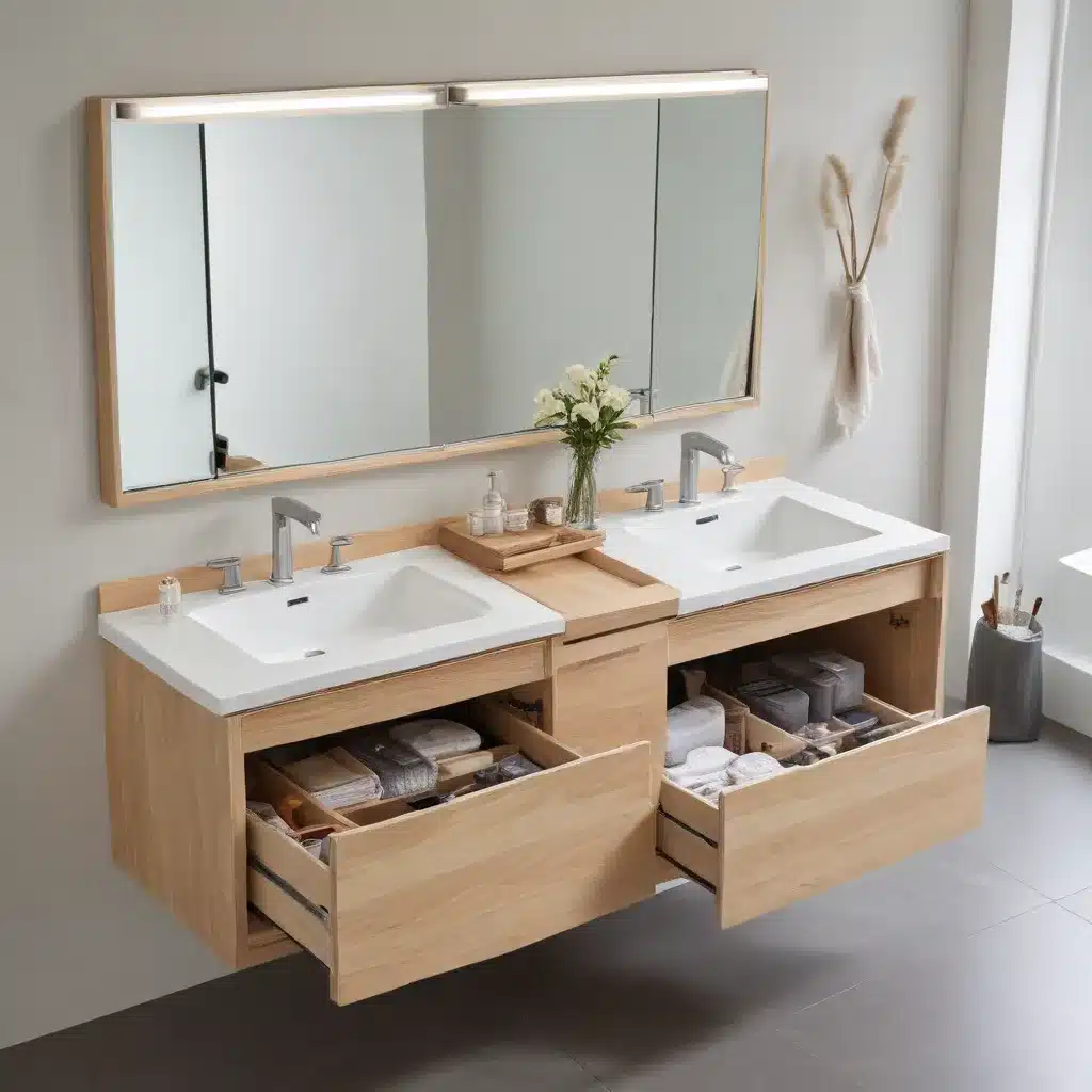 Sleek Stashers: Seamless Vanity Designs with Concealed Storage Compartments