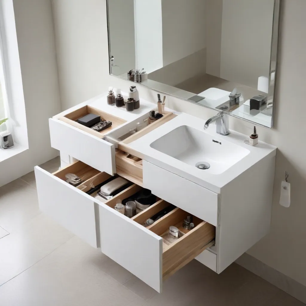 Sleek Storage Solutions: Seamless Vanity Designs with Concealed Compartments