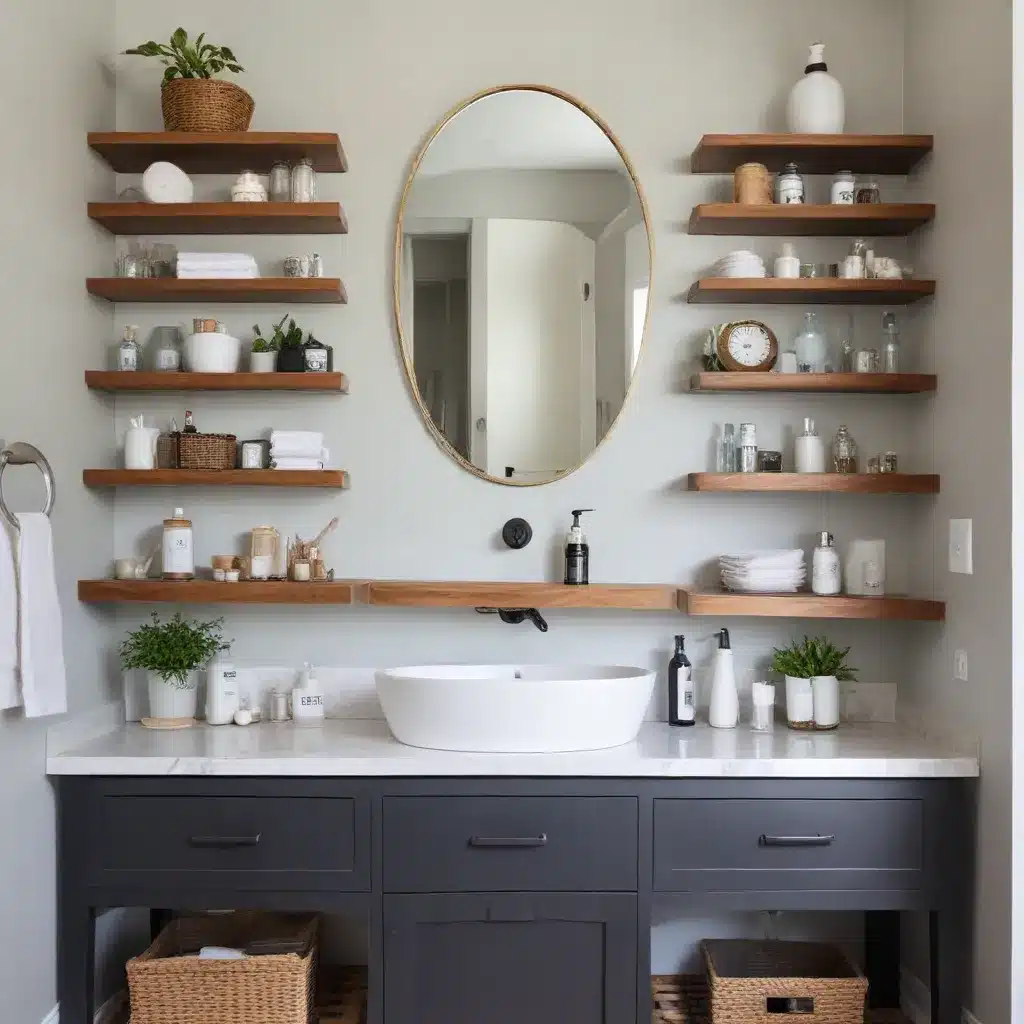 Bathroom Vanity Inspiration Floating Shelves vs Under Sink Storage