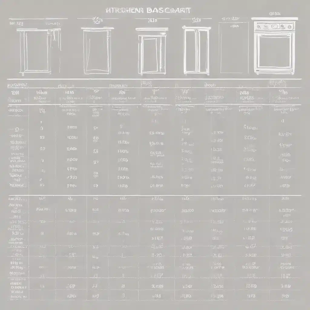 Kitchen Base Size Chart