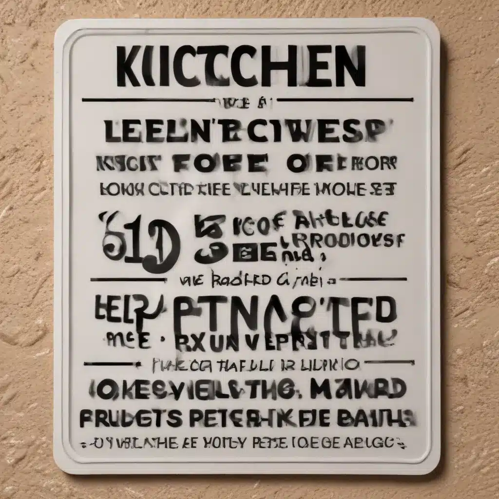 Kitchen Code Rules