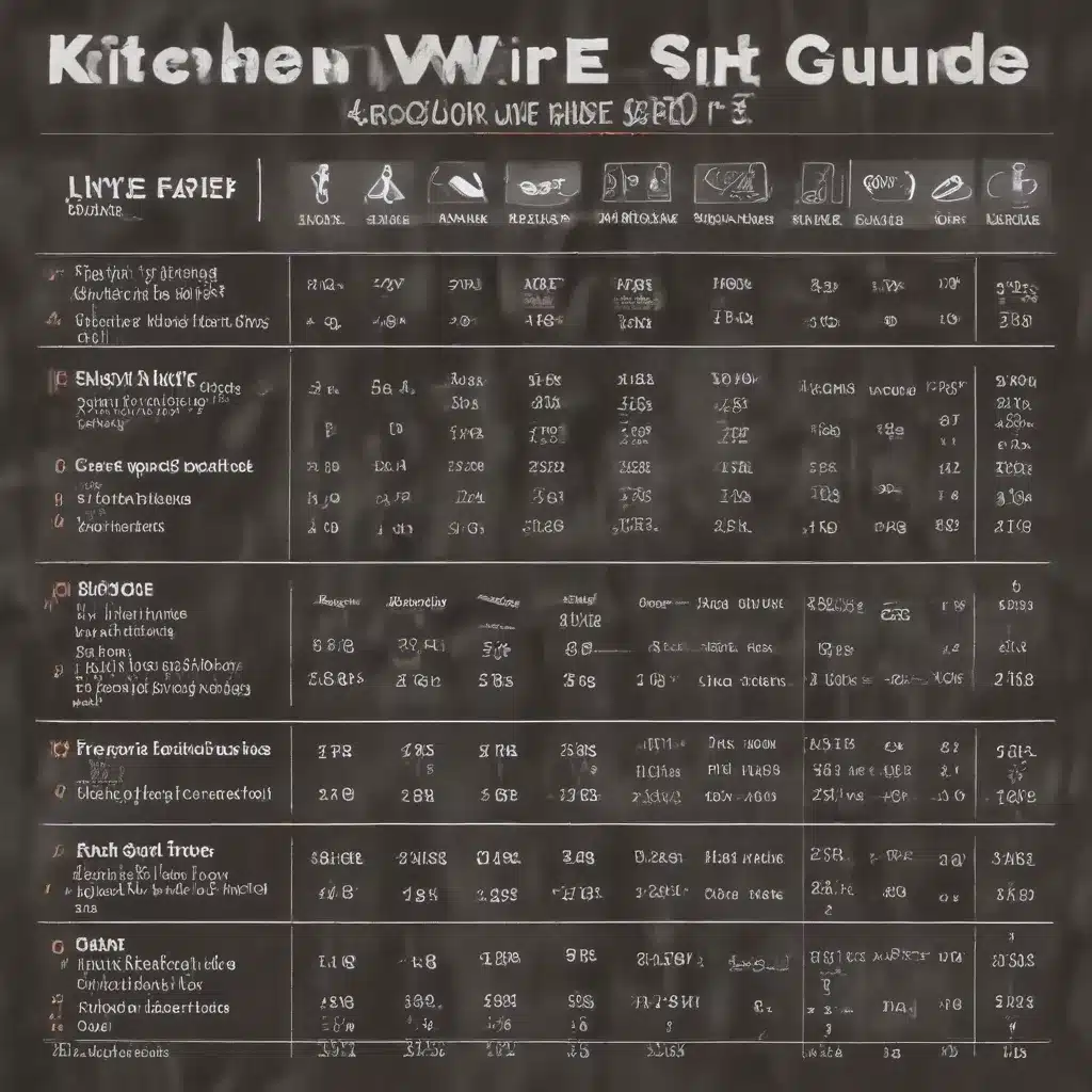 Kitchen Wire Size Guide