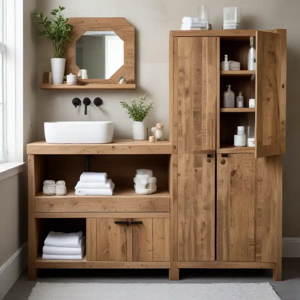 Reclaimed Radiance: Eco-Friendly Bathroom Storage with Sustainable Charm